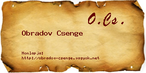Obradov Csenge névjegykártya